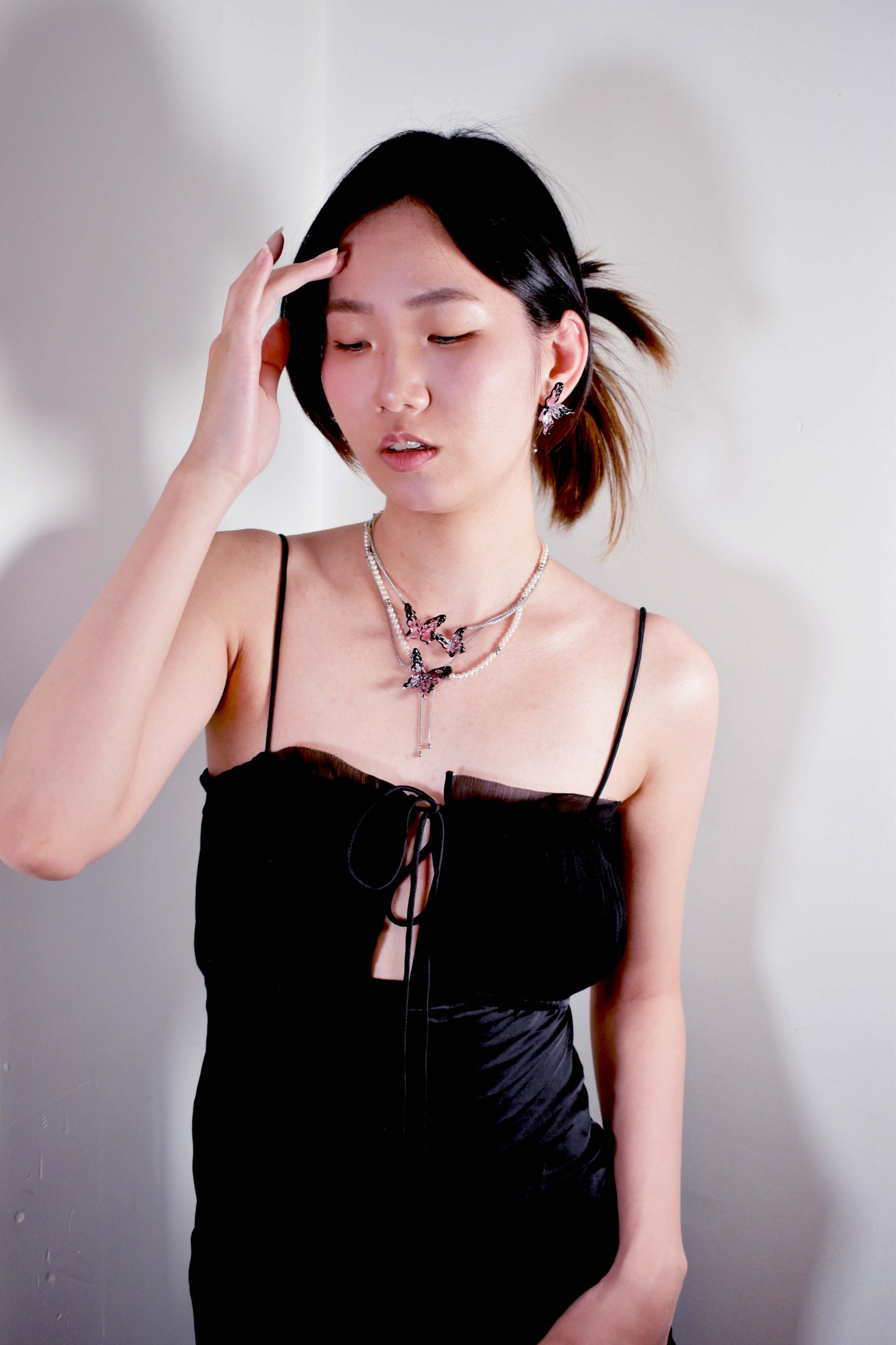 Dark Butterfly Necklace Set